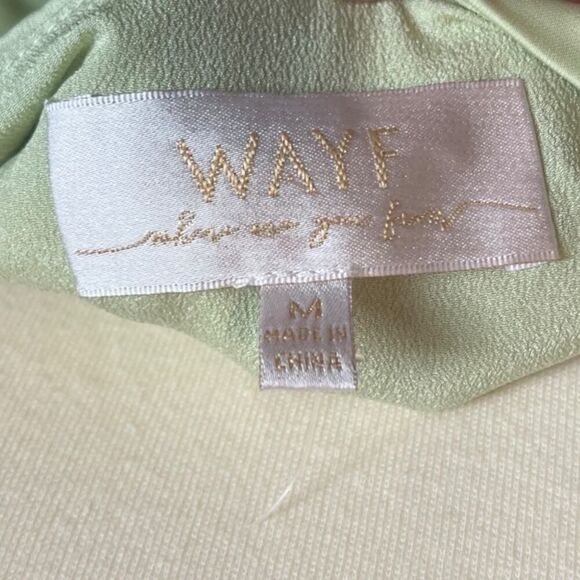 Wayf Mella Floral Cocktail Maxi Dress Satin Feel “Celery Bouquet” NWD US M - Picture 12 of 13